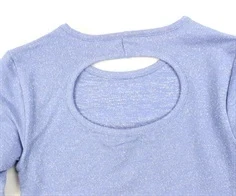 Kids ONLY grapemist back cut out short glitter top